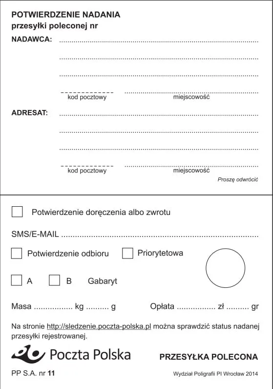 Zwykły list polecony