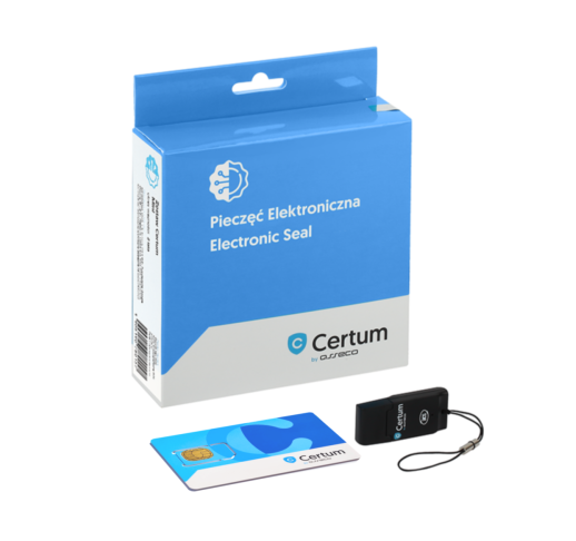Pieczęć elektroniczna Certum Mini - zestaw