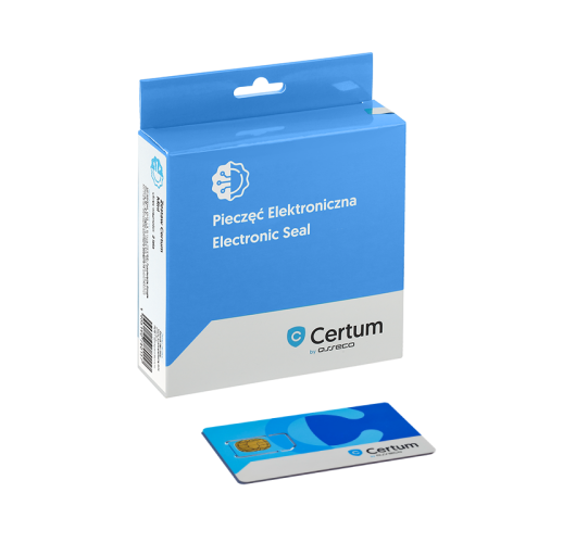 Pieczęć elektroniczna Certum bez czytnika